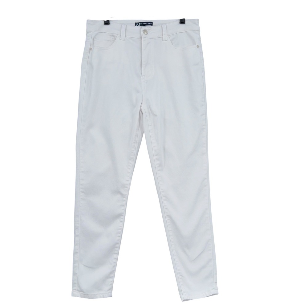 Our Republic‎ For All Slim Leg Women 12 Cotton Blend White Pants P10754MH-04